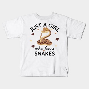 Just a Girl Who Loves snakes Gift Kids T-Shirt